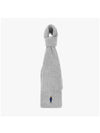 WC0523 032 Solid Denim Bare Rib Knit Muffler - POLO RALPH LAUREN - BALAAN 5