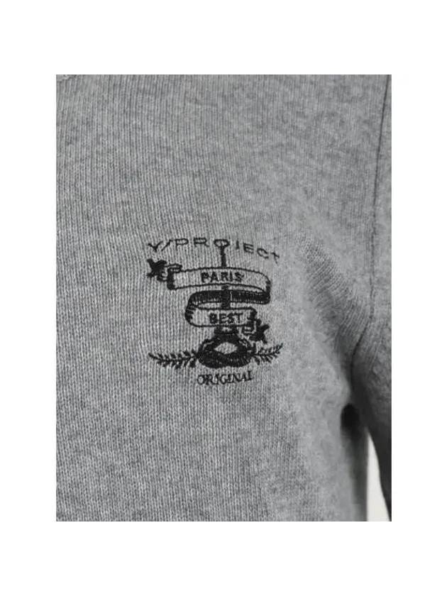 Y PROJECT Logo Jacquard Wool Blend Knit MPULL88 S25 Y62 GRAY - Y/PROJECT - BALAAN 5