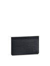 Epi Logo Leather 1-stage Card Wallet Black - LOUIS VUITTON - BALAAN 2