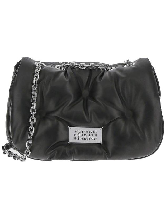 Glam Slam Flap Medium Shoulder Bag Black - MAISON MARGIELA - BALAAN.