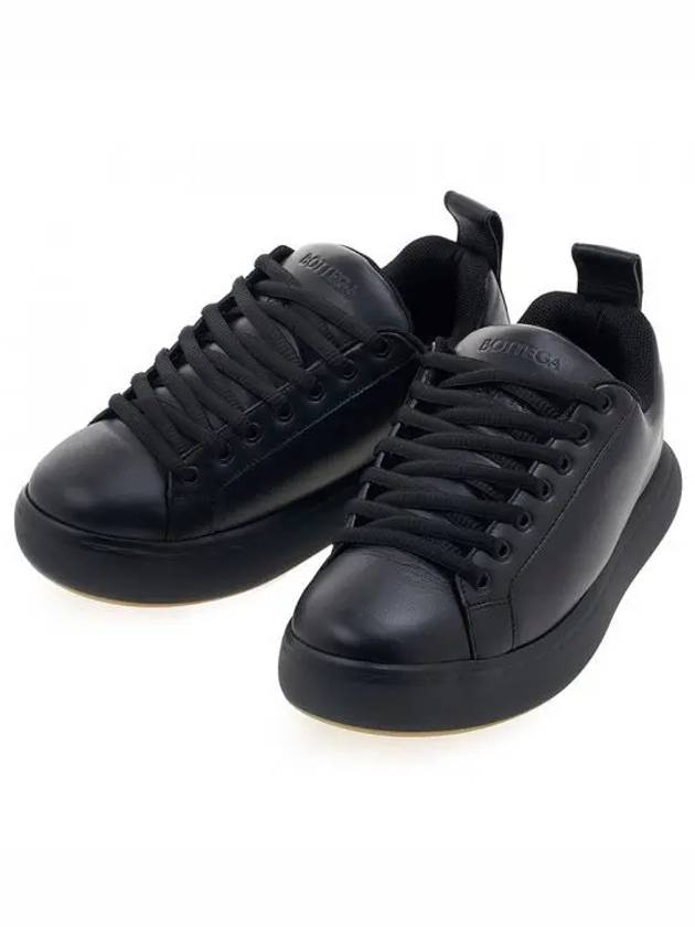 Pillow Leather Low Top Sneakers Black - BOTTEGA VENETA - BALAAN 2