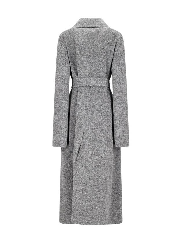 LONG WOOL FLEECE COAT WITH REMOVABLE BELT - JIL SANDER - BALAAN 2