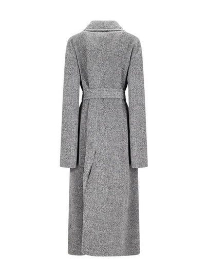 LONG WOOL FLEECE COAT WITH REMOVABLE BELT - JIL SANDER - BALAAN 2