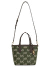 Eliza Extra Small Embossed Logo Tote Bag Green - MICHAEL KORS - BALAAN 9