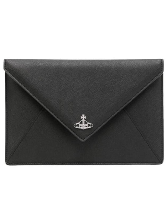 Saffiano Envelope Clutch Bag Black - VIVIENNE WESTWOOD - BALAAN 2