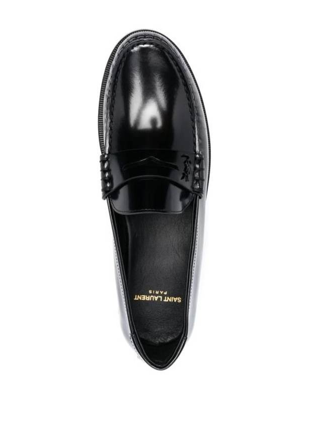 Le Leather Loafer Black - SAINT LAURENT - BALAAN 5