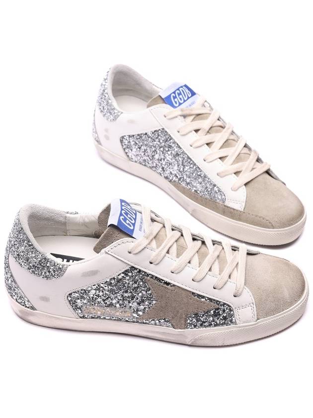 Superstar Glitter Low Top Sneakers Grey - GOLDEN GOOSE - BALAAN 6