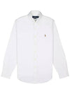 Men's Embroidery Pony Slim Fit Long Sleeves Shirt White - POLO RALPH LAUREN - BALAAN 2