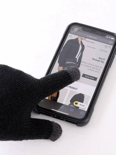 SMART TOUCH KNIT gloves black - NATIONAL PUBLICITY - BALAAN 2