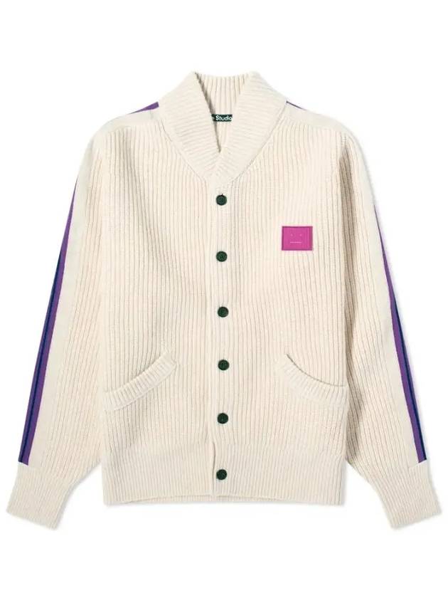 Crew Neck Cardigan Oatmeal Melange - ACNE STUDIOS - BALAAN 2