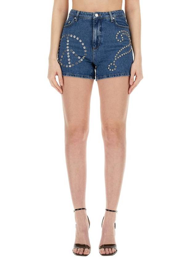 short pants 03013735 1282 BLUE - MOSCHINO - BALAAN 2