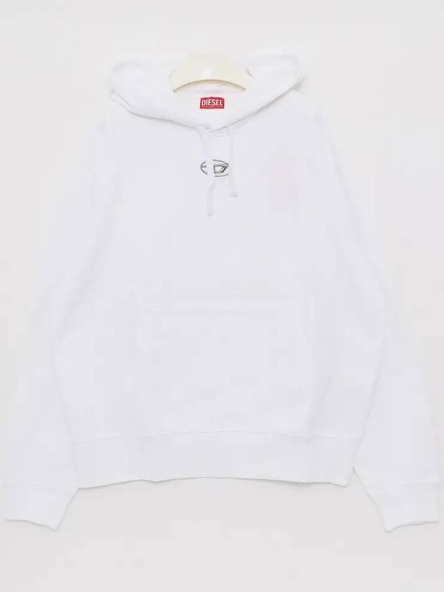 S Macs Logo Hoodie White - DIESEL - BALAAN 4