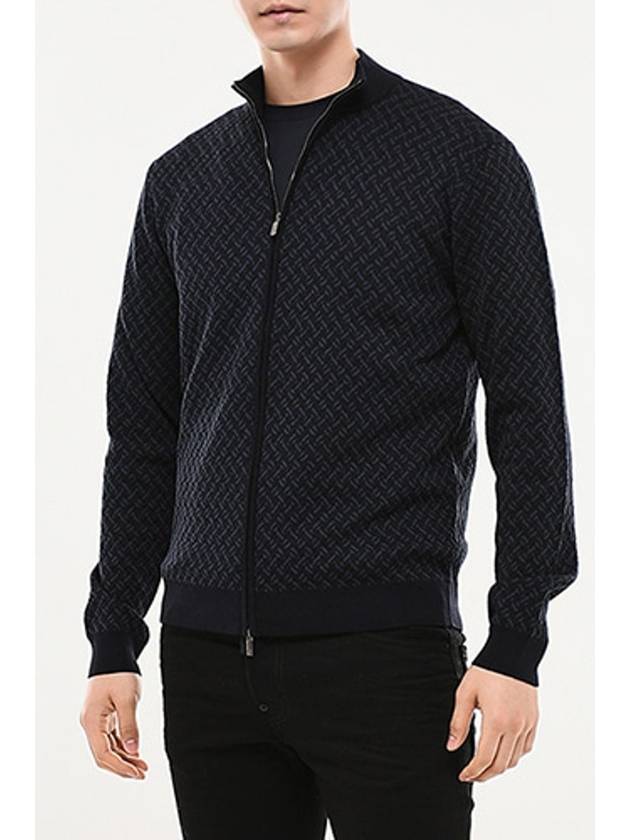 Giorgio Zip-Up Jacket Navy - EMPORIO ARMANI - BALAAN 3