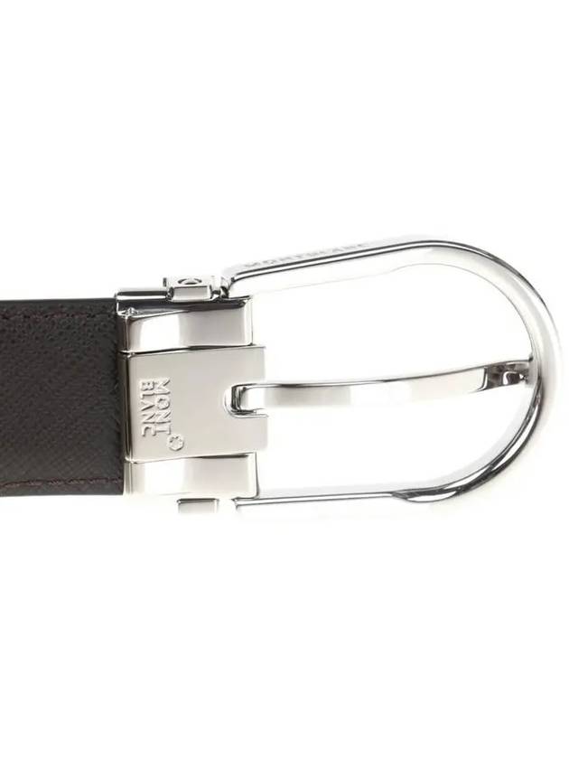 Man's Classic Reversible Leather Belt Black Brown - MONTBLANC - BALAAN 6