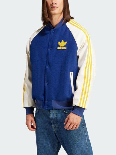 SST Logo Patch Bomber Jacket Dark Blue - ADIDAS - BALAAN 2