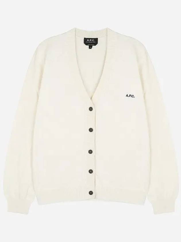 Bella Logo Embroidery Cardigan Ivory - A.P.C. - BALAAN 2