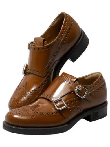 Church s brushed leather double monk brogues - MIU MIU - BALAAN 1