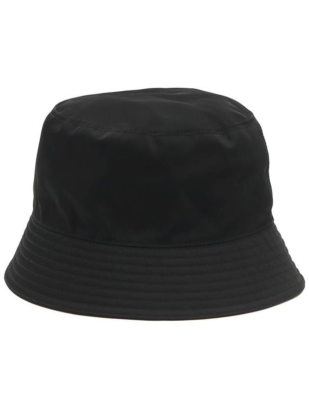 Black Nylon Silver Triangle Logo Bucket Hat Cap M 1HC137 - PRADA - BALAAN 3