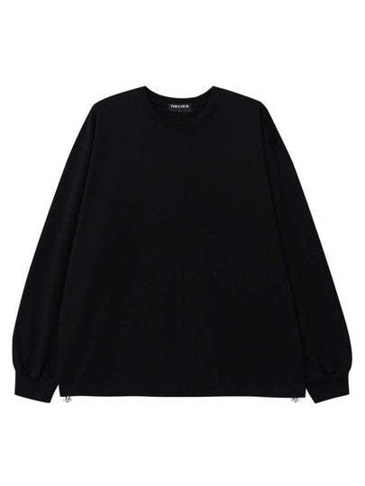 Back Slit String Long Sleeved T-Shirt Black - THEN OUR - BALAAN 2