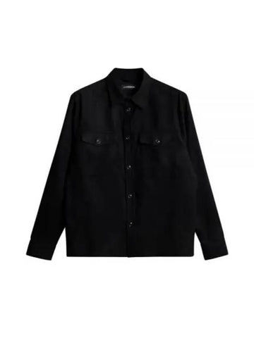 FLAT WOOL OVERSHIRT FMOS11454 9999 Men s - J.LINDEBERG - BALAAN 1