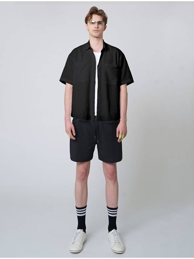 AU41SH03 Half sleeve shirt_Black - ATHPLATFORM - BALAAN 5