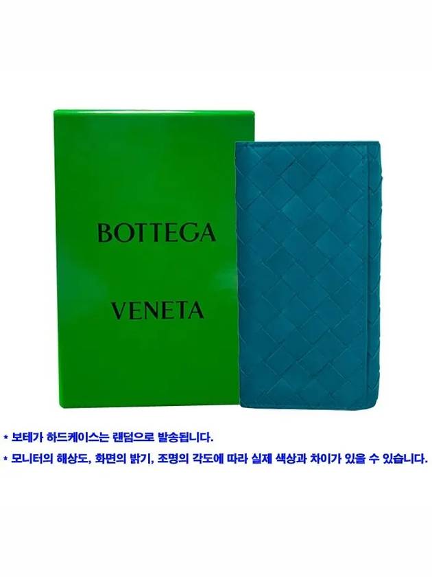 Intrecciato Leather Long Wallet Blue - BOTTEGA VENETA - BALAAN 6