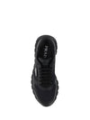 Leather Re-Nylon High Top Sneakers Black - PRADA - BALAAN 5