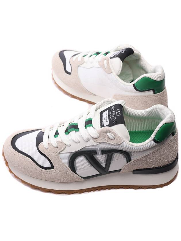 V Logo Face Low Top Sneakers White - VALENTINO - BALAAN 7