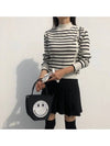 Half-necked side button striped soft women’s golf knit golf wear - LOLOALLOY - BALAAN 6