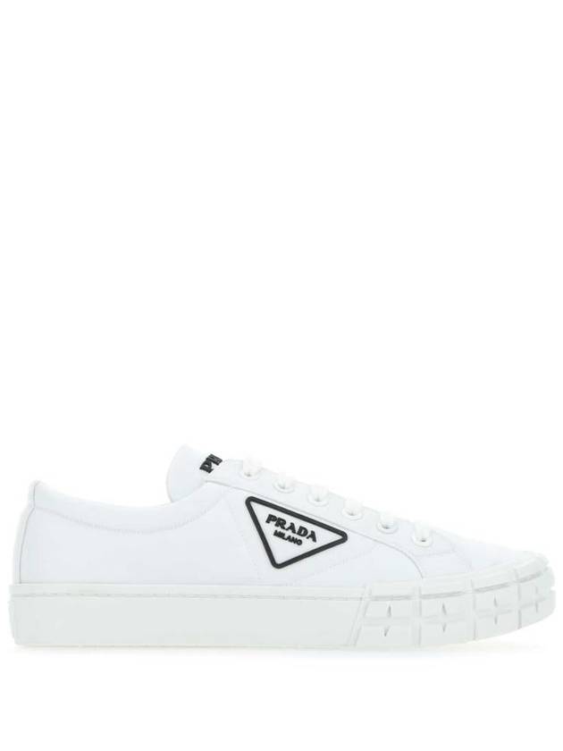 Triangle Logo Cassetta Wheel Low Top Sneakers White - PRADA - BALAAN 2