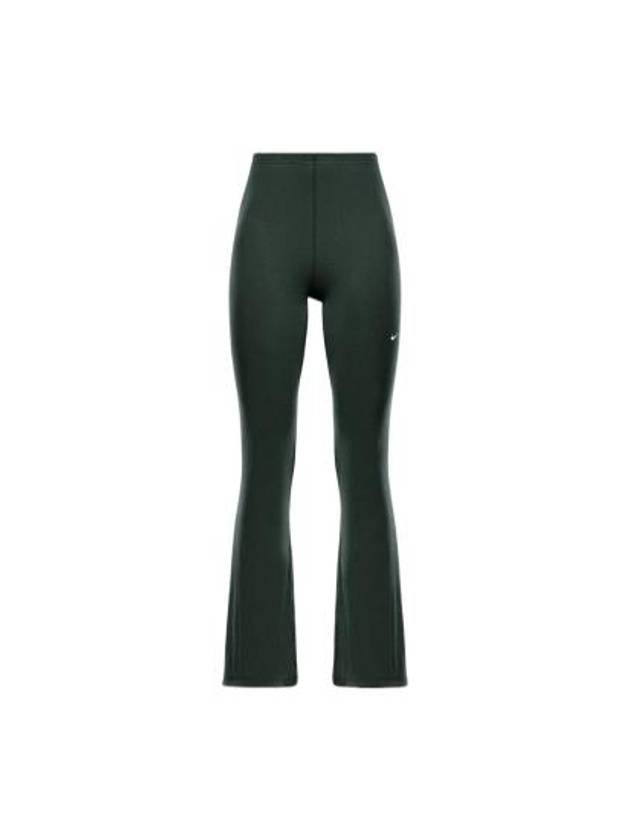 Tight Mini Rib Flared Leggings Green - NIKE - BALAAN 1