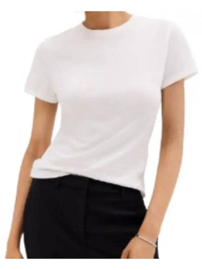 Women's Tiny Cotton Short Sleeve T-Shirt White - THEORY - BALAAN 2