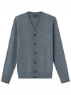 Samuel V-Neck Wool Cardigan Dark Grey - A.P.C. - BALAAN 2