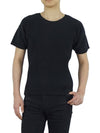 Pleated Short Sleeve T-Shirt Black - ISSEY MIYAKE - BALAAN 2