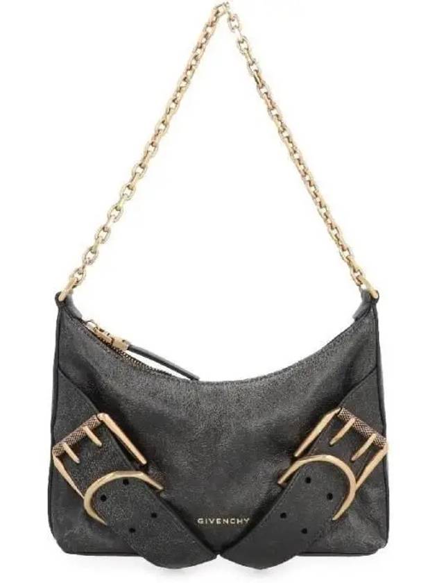 Voyou Boyfriend Leather Shoulder Bag Black - GIVENCHY - BALAAN 2