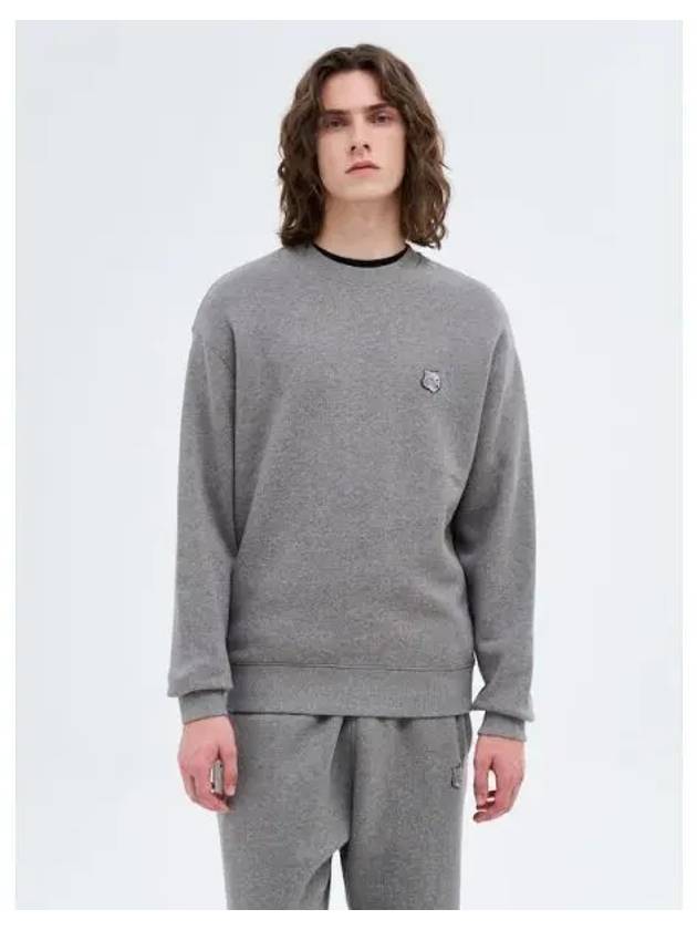 Men s Foxhead Patch Comfort Sweatshirt Medium Gray Melange Domestic Product - MAISON KITSUNE - BALAAN 1