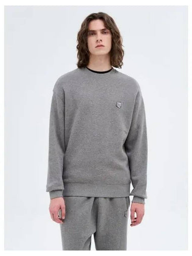 Men s Foxhead Patch Comfort Sweatshirt Medium Gray Melange Domestic Product GM0024072399595 - MAISON KITSUNE - BALAAN 1