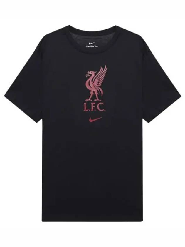 Liverpool Crest Short Sleeves T Shirt Black - NIKE - BALAAN 2