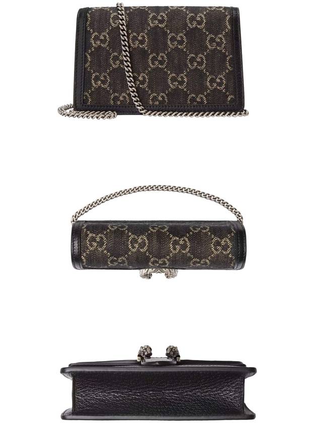 Dionysus GG Denim Super Mini Bag Black - GUCCI - BALAAN.