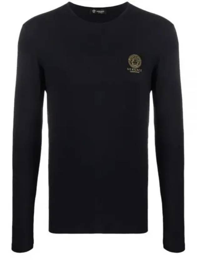 Medusa Logo Print Long Sleeve T-Shirt Black - VERSACE - BALAAN 2