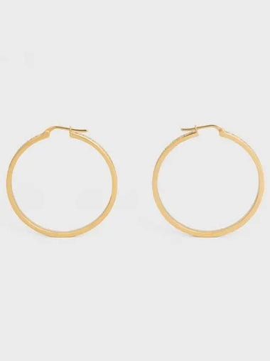 Paris Large Hoop Earrings Gold - CELINE - BALAAN 1