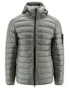 Loom Woven Chambers R Nylon Down TC Light Hoodie Down Jacket Green - STONE ISLAND - BALAAN 2