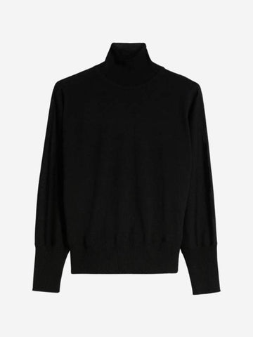 Talea Virgin Wool Knit Top Black - MAX MARA - BALAAN 1