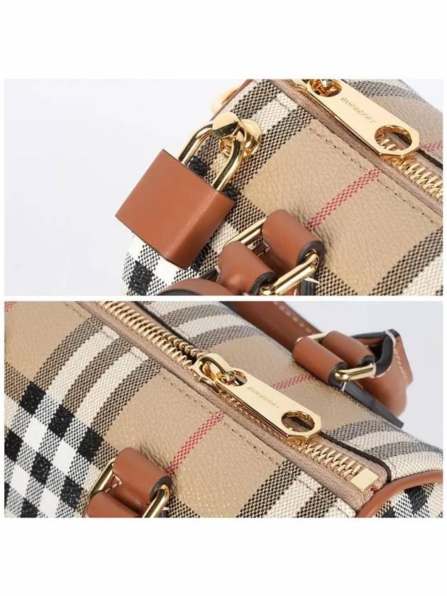 Check Mini Bowling Bag Archive Beige Briar Brown - BURBERRY - BALAAN 6