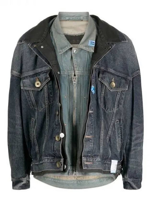 Triple layered denim jacket 270125 - MAISON MIHARA YASUHIRO - BALAAN 1