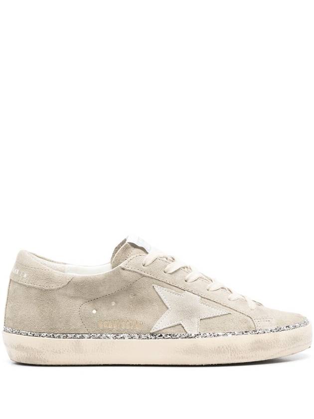 Golden Goose Super Star Classic With List And Edge Around Suede Upper Star And Heel Glitter Edge Around Shoes - GOLDEN GOOSE - BALAAN 1