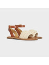 Triomphe Maccram Lympia Sandals Brown - CELINE - BALAAN 3