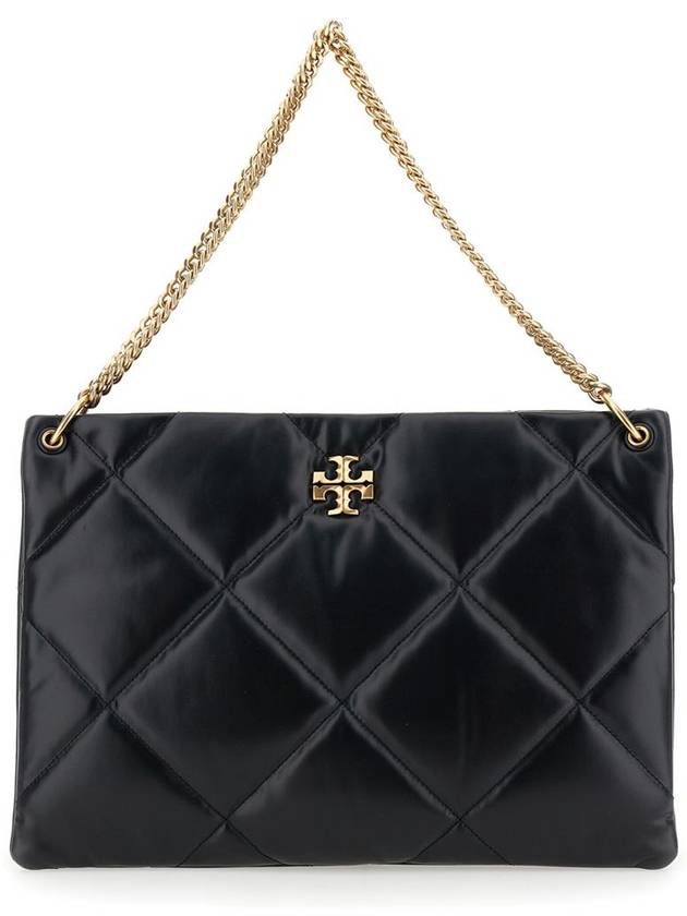 'Kira' Black Shoulder Bag With Logo Plaque And Double T Motif In Leather Woman - TORY BURCH - BALAAN 1