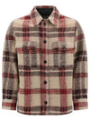 Kervont Check Shirt Jacket Burgundy - ISABEL MARANT - BALAAN 2