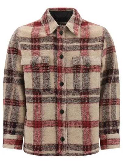 Kervont Check Shirt Jacket Burgundy - ISABEL MARANT - BALAAN 2